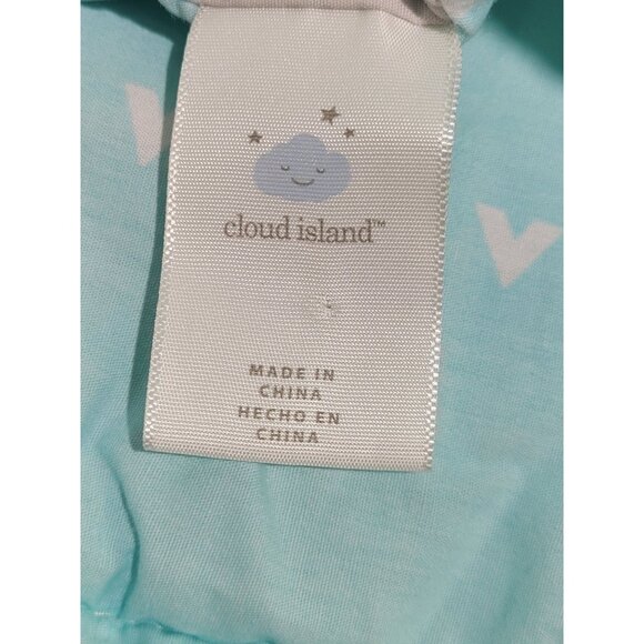 Cloud Island Quilted Blanket Mountains Trees Clouds Blue White Gray Wall Crib - Picture 12 of 12